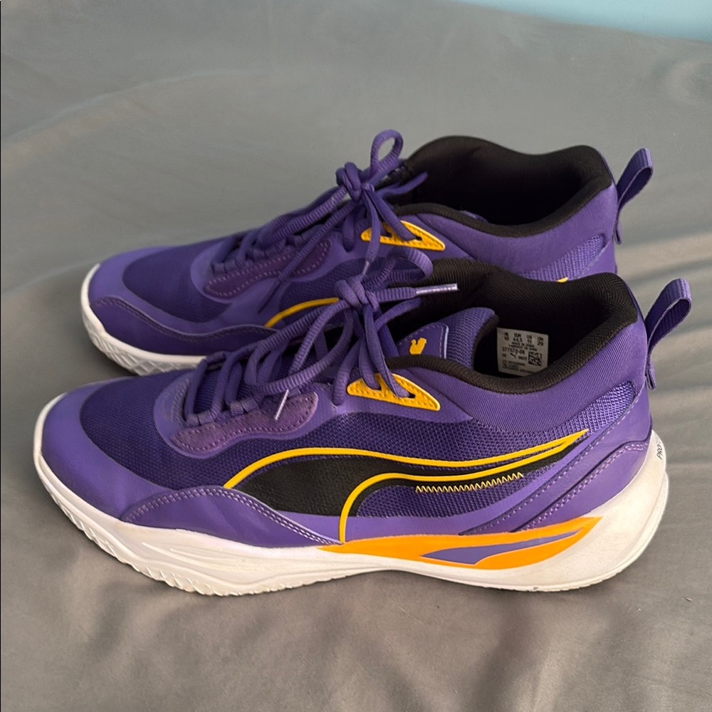 Puma Purple and Yellow Sneakers